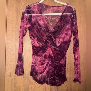 Elegant Pink and Purple Women's Top